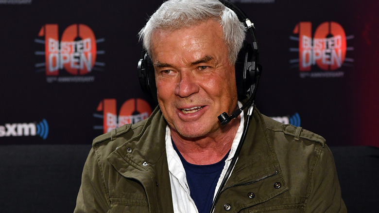 Eric Bischoff wearing a headset