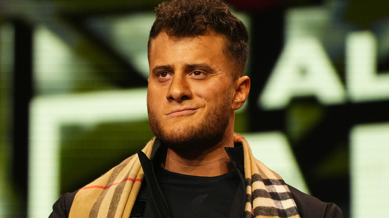 MJF smirking