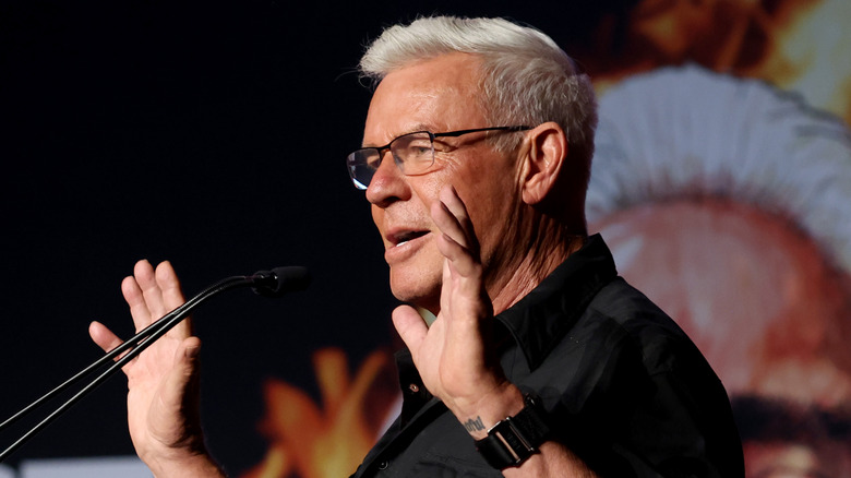 Eric Bischoff speaks onstage at The Roast of Ric Flair at Nashville Fairgrounds on July 29, 2022 in Nashville, Tennessee.