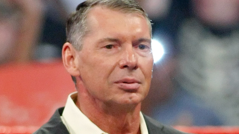 Vince McMahon with a blank expression