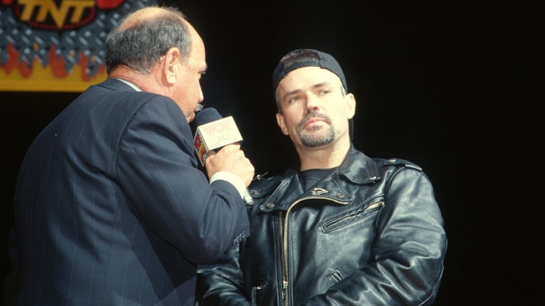 Eric Bischoff being interviewed by Gene Okerlund on "WCW Nitro"