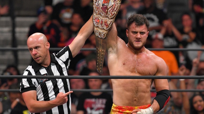 MJF Poses With His AEW World Championship