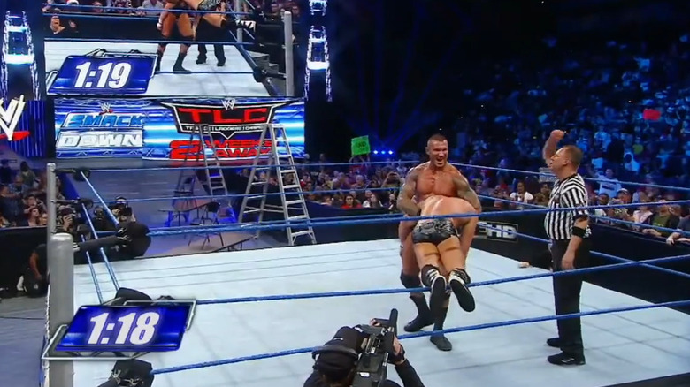 Orton drapes Ziggler over rope