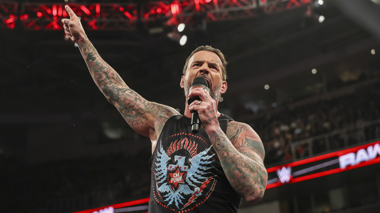 CM Punk on WWE Raw cutting a promo