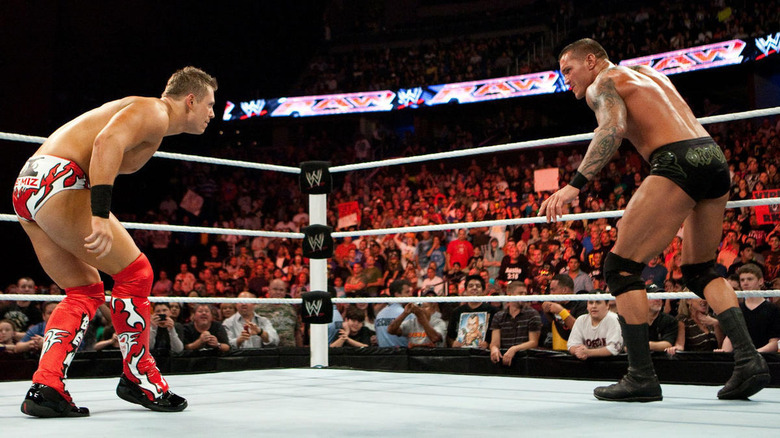 Miz Randy Orton face off