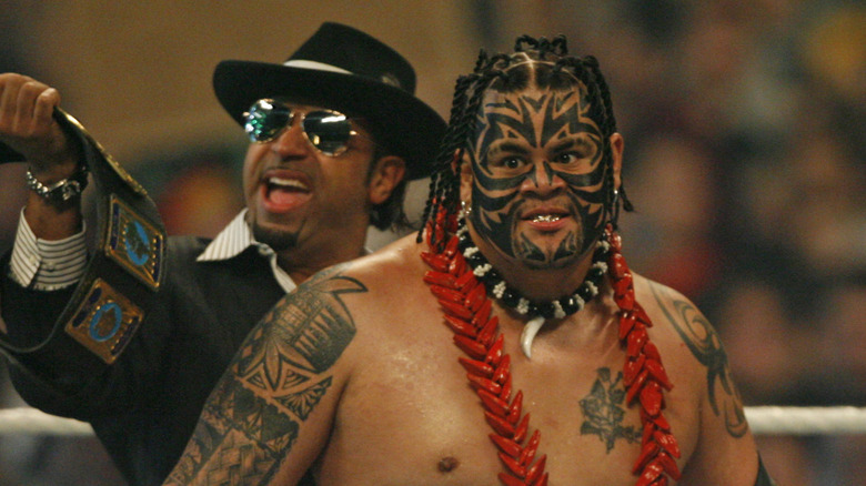 Armando Estrada with his client, Umaga