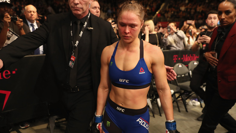 Ronda Rousey in a UFC arena