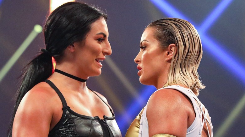 Sonya Deville and Mandy Rose at WWE SummerSlam 2020