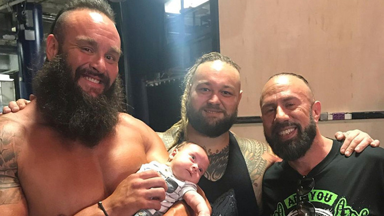Bray, Braun and X-Pac with Bray's baby