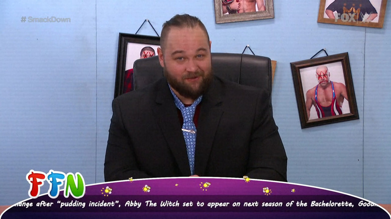 Bray Wyatt doing a faux news segment