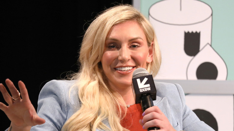 Charlotte Flair Holding Microphone At SXSW