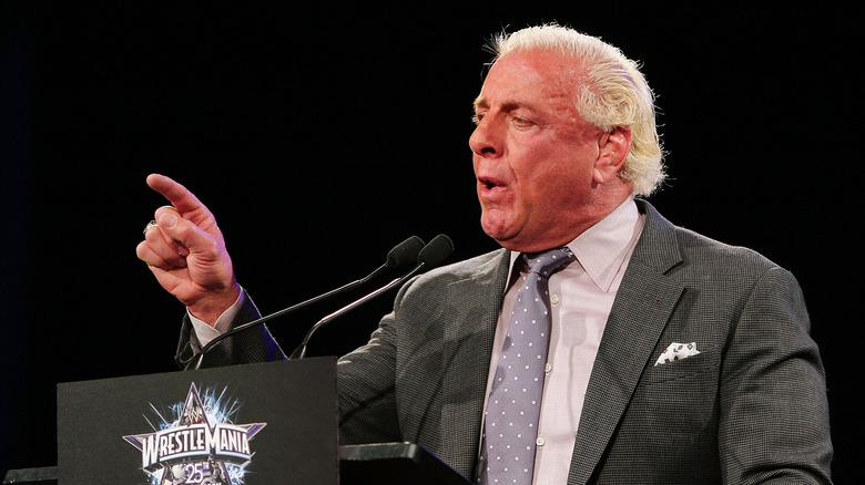 Ric Flair at the WrestleMania 25 press conference.