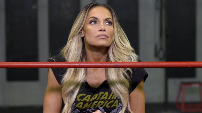Trish Looking Up Ringside