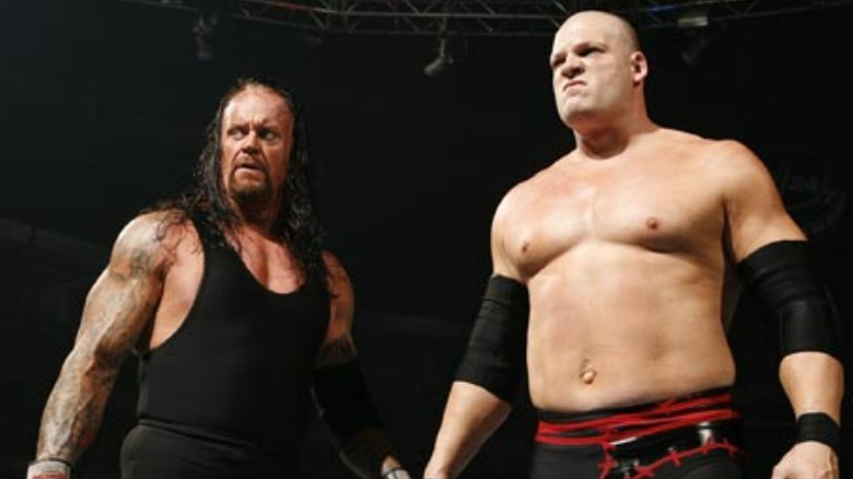 Undertaker and Kane in a "Smackdown" ring