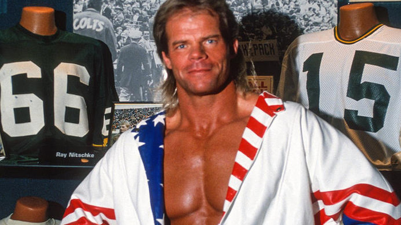 Lex Luger walks to the ring