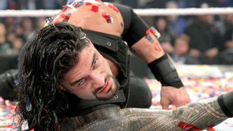 Roman Reigns stares