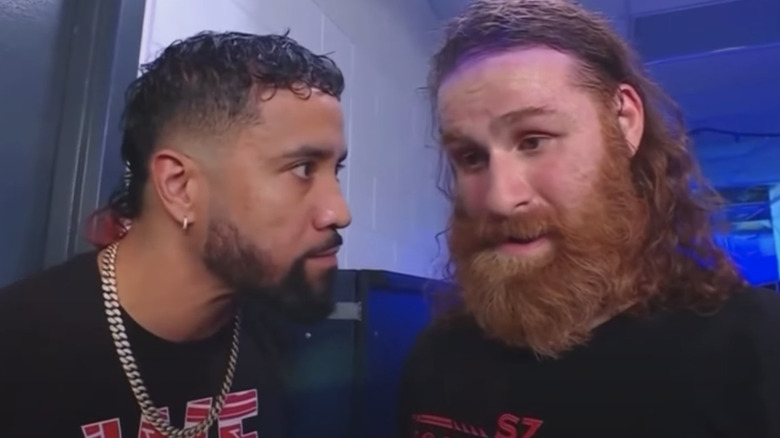 Jey Uso confronts Sami Zayn