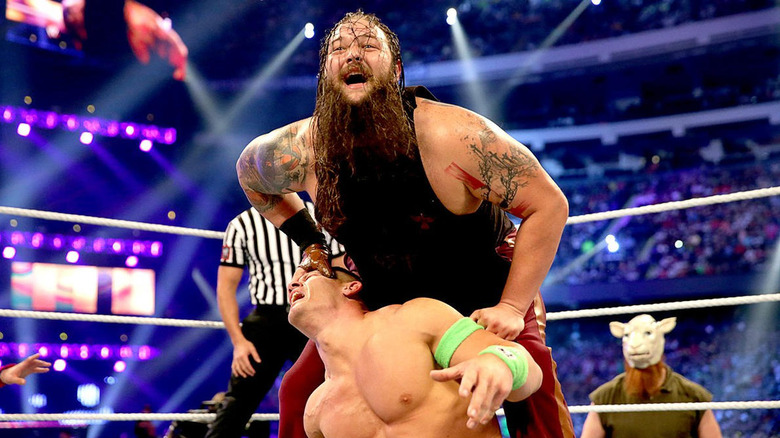 Wyatt grabs Cena