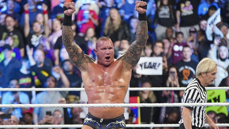 Randy Orton raises both arms