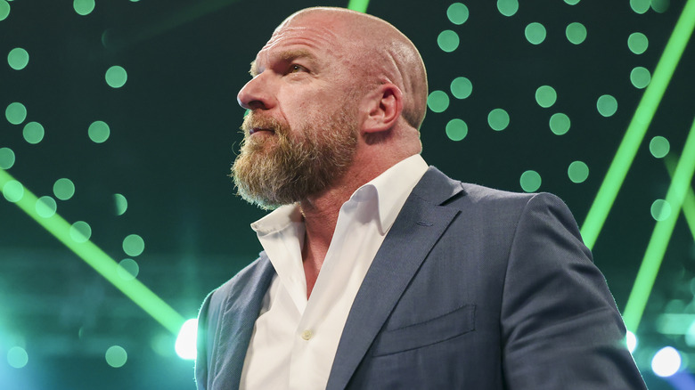 Triple H with green lighting