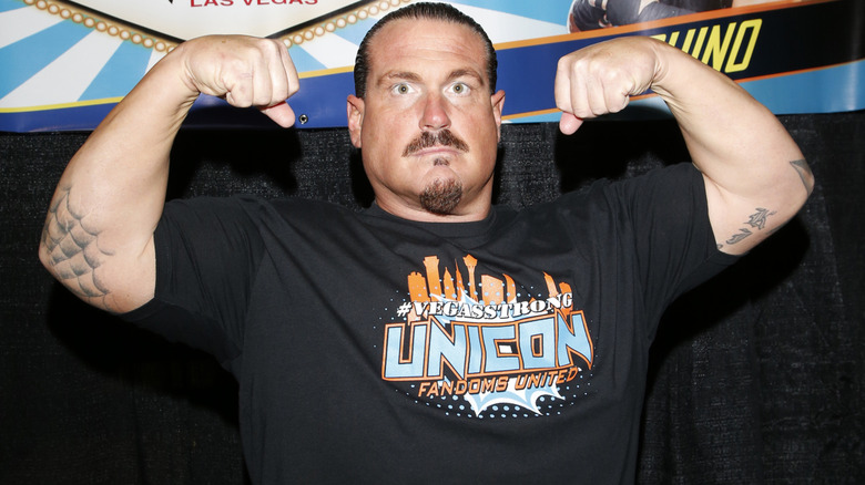 Rhyno flexing