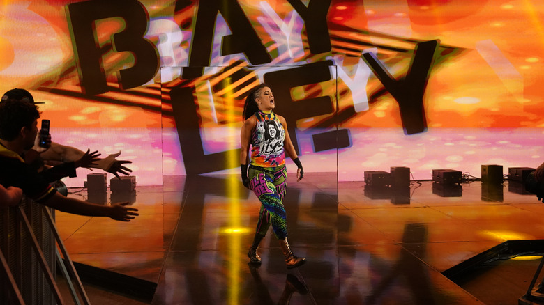 Bayley making her way to the ring