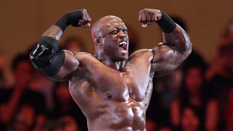 Bobby Lashley flexes