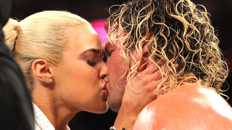 Lana kissing Dolph Ziggler