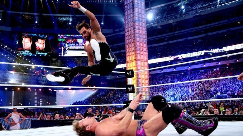 Fandango during his match against Chris Jericho