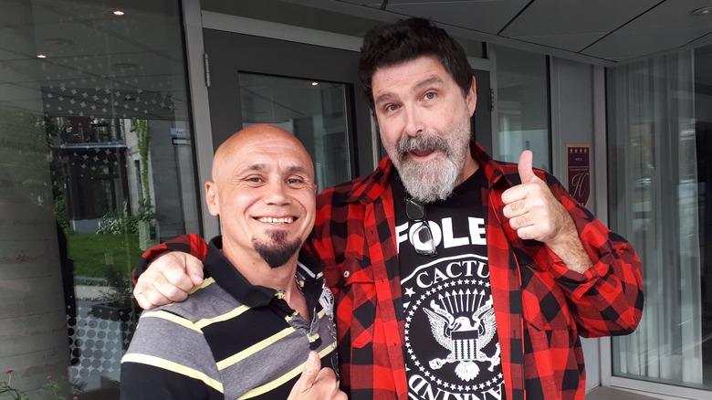 Jason Sensation with WWE Hall of Famer Mick Foley