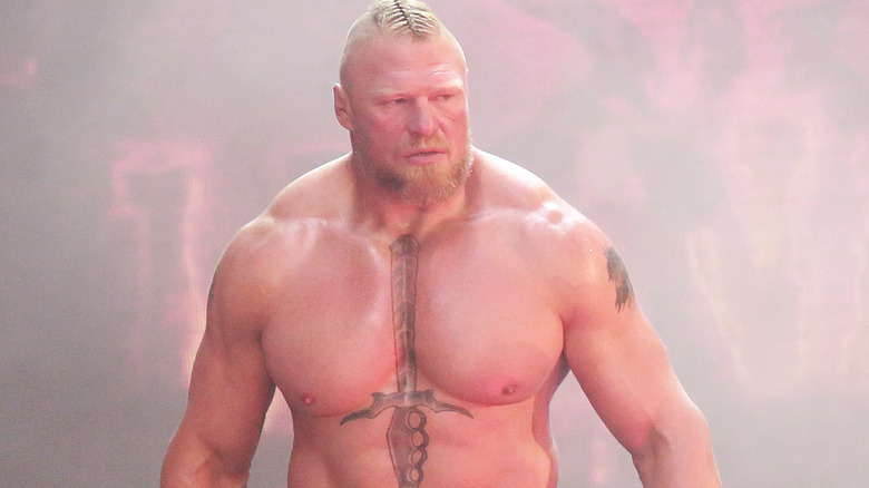 Brock Lesnar, thinking of working with Jinder Mahal