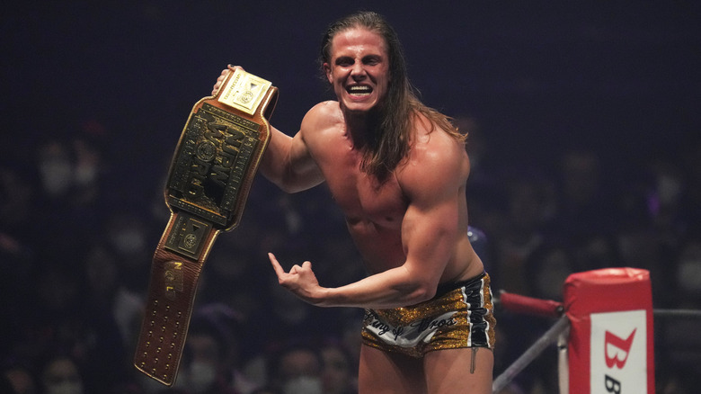 Matt Riddle with title belt