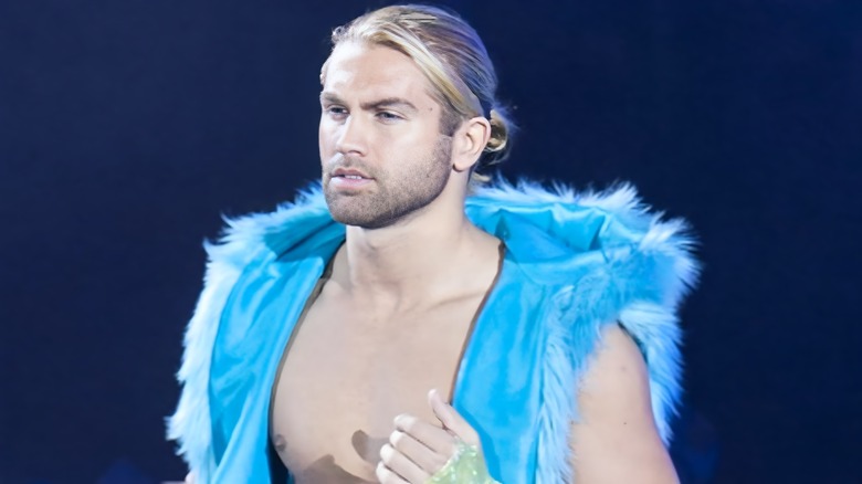 Tyler Breeze during WWE Road to WrestleMania at the Lanxess Arena on February 11, 2016 in Cologne, Germany. (Photo by Marc Pfitzenreuter/Getty Images)