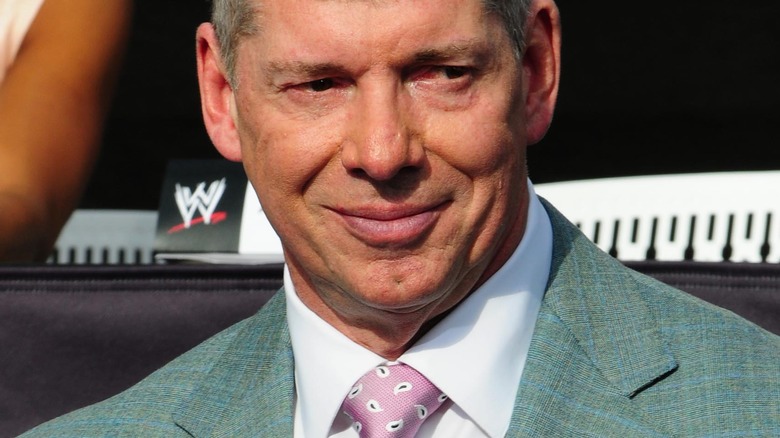 Vince McMahon smiling conference