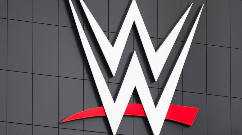 WWE logo on building