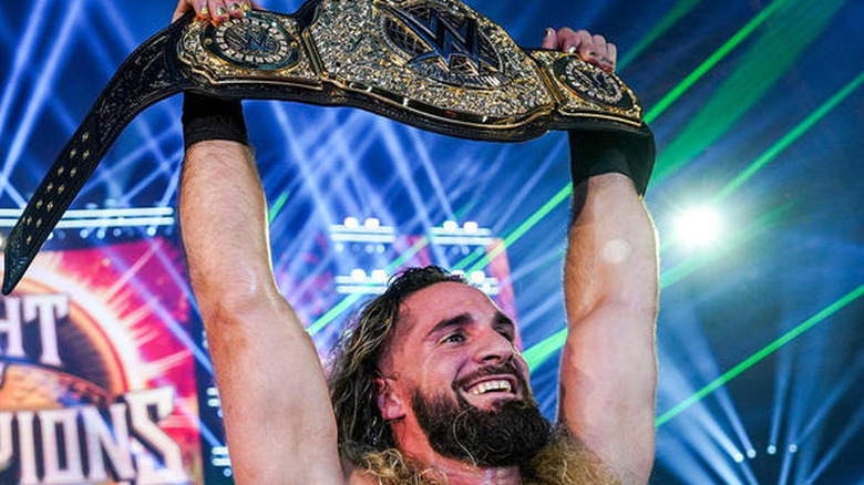 Seth Rollins with WWE World Heavyweight Championship