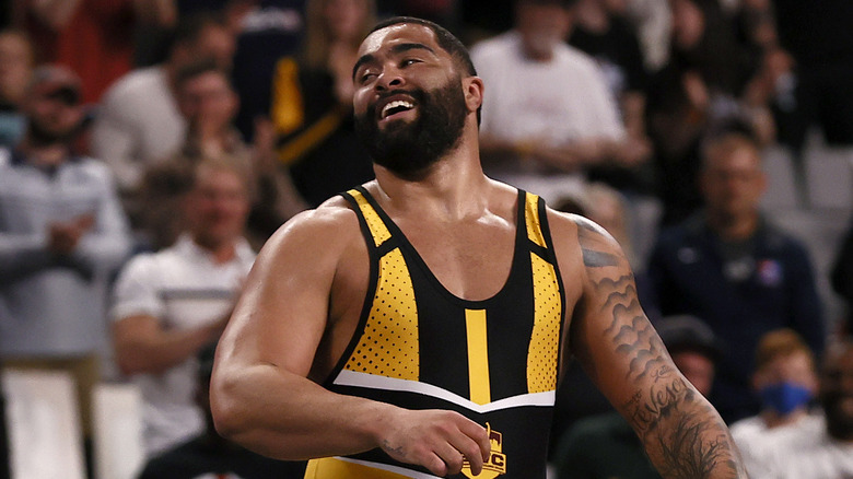 Gable Steveson having a great time freestyle wrestling