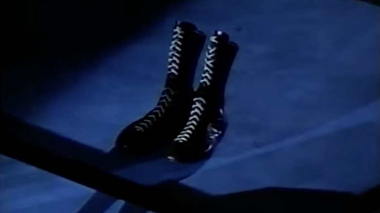 Giant Baba's boots in the ring