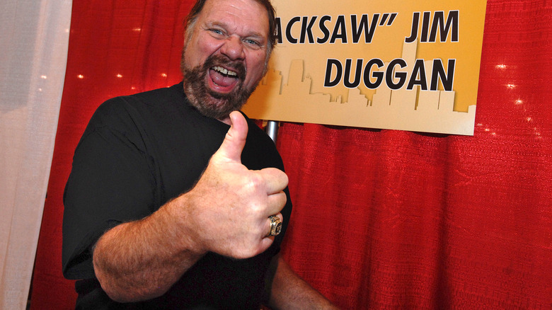 Jim Duggan gives thumbs up