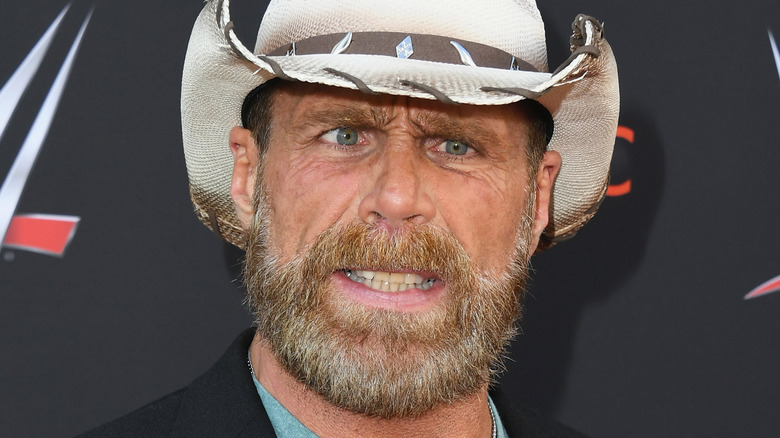 Shawn Michaels giving the crazy eyes look