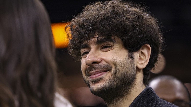 AEW CEO Tony Khan smiling