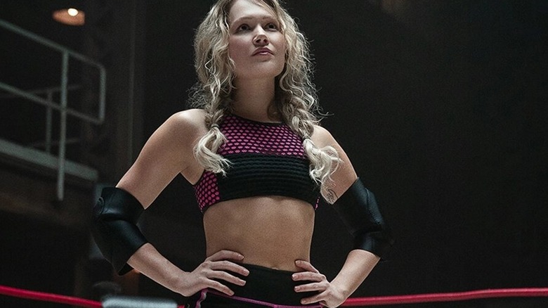 Crystal Tyler standing in the ring 