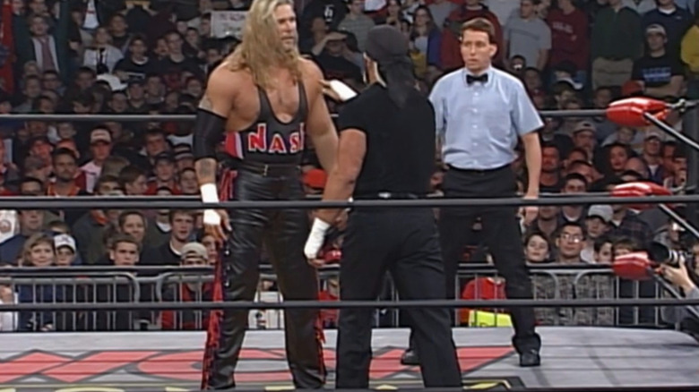 Hulk Hogan pokes Kevin Nash