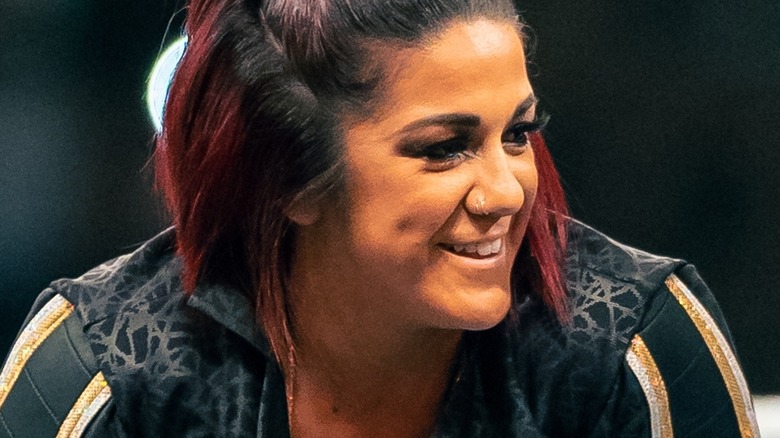 Bayley smiling