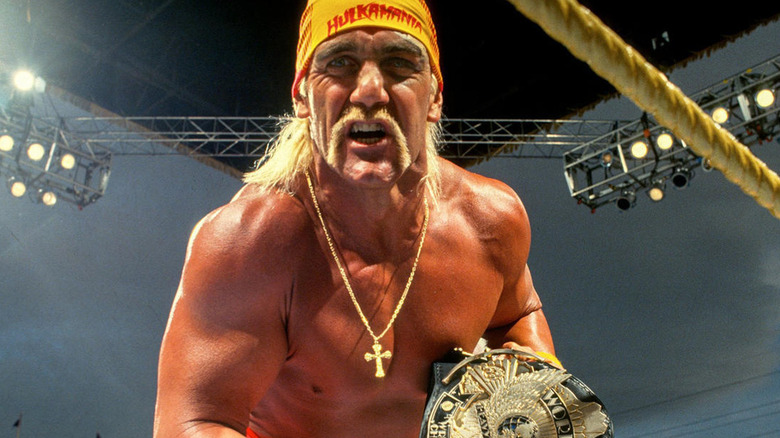 Hulk Hogan Posing In the Ring 