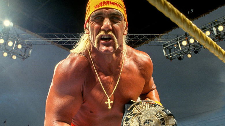 Hulk Hogan looking mean