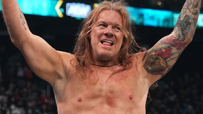 Chris Jericho raises arms