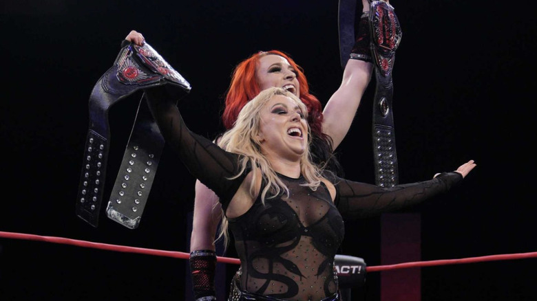 The Coven posing in the ring