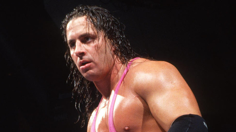 Bret Hart stares forward