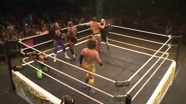 A battle royal between various wrestlers